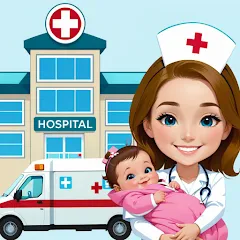Скачать взломанную My Hospital Town Doctor Games  [МОД Unlocked] - стабильная версия apk на Андроид