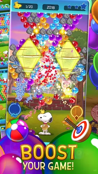 Bubble Shooter - Snoopy POP! (Бабл шутер)  [МОД Mega Pack] Screenshot 4