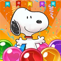 Скачать взлом Bubble Shooter - Snoopy POP! (Бабл шутер)  [МОД Mega Pack] - стабильная версия apk на Андроид