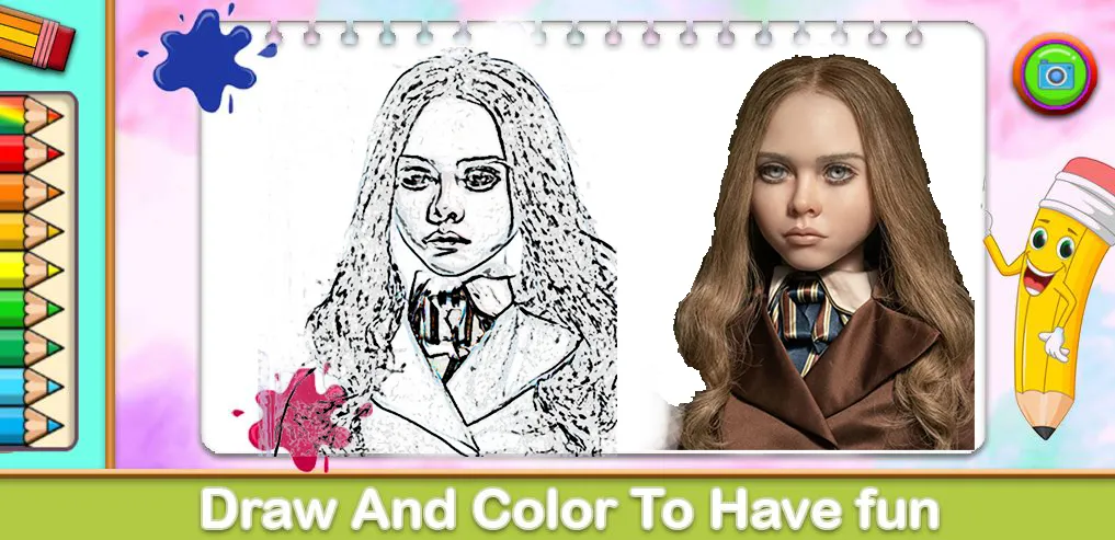 Megan Coloring Game (Меган Колоринг Гейм)  [МОД Unlocked] Screenshot 1