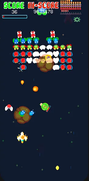 Galaxiga Retro Arcade Action (Галаксига Ретро Аркейд Экшн)  [МОД Mega Pack] Screenshot 2