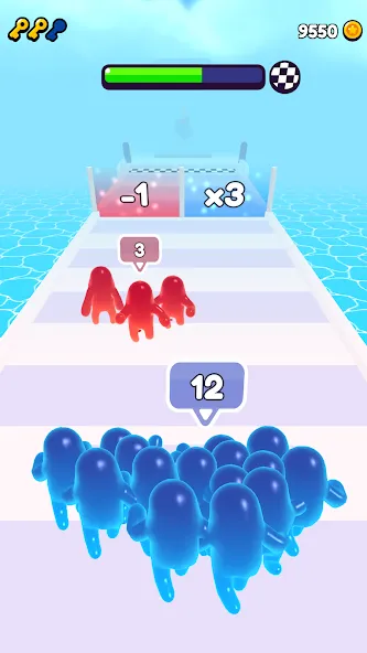 Join Blob Clash 3D: Mob Runner (Джойн Блоб Клаш 3D)  [МОД Бесконечные монеты] Screenshot 3