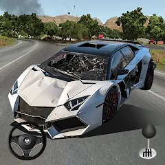 Взлом Mega Car Crash Simulator (Мега Кар Краш Симулятор)  [МОД Много денег] - полная версия apk на Андроид