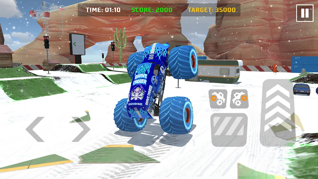 Car Games: Monster Truck Stunt (Монстртрак стант)  [МОД Много денег] Screenshot 1