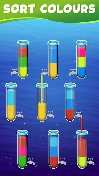 Water Sort Color Sorting games (Вотер Сорт Колор Сортинг гейм)  [МОД Unlimited Money] Screenshot 2