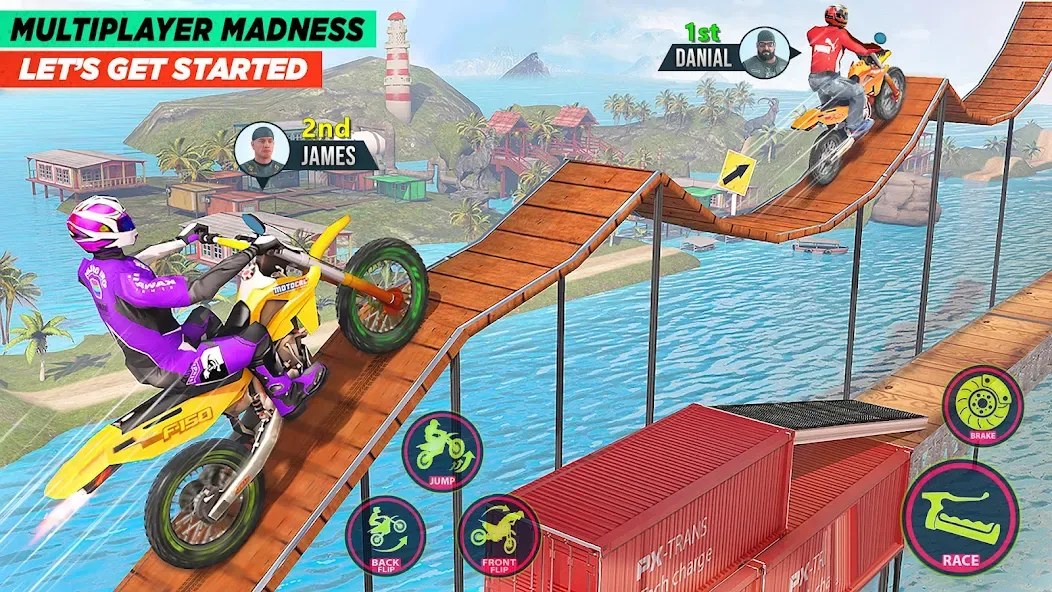 Bike Stunt Game: Tricks Master  [МОД Unlocked] Screenshot 1