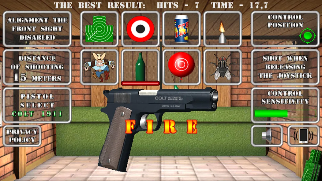 Pistol shooting. Desert Eagle (Пистолет стрельбы симулятор)  [МОД Меню] Screenshot 2