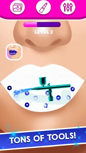 Lip Art Makeup Beauty Game  [МОД Все открыто] Screenshot 4