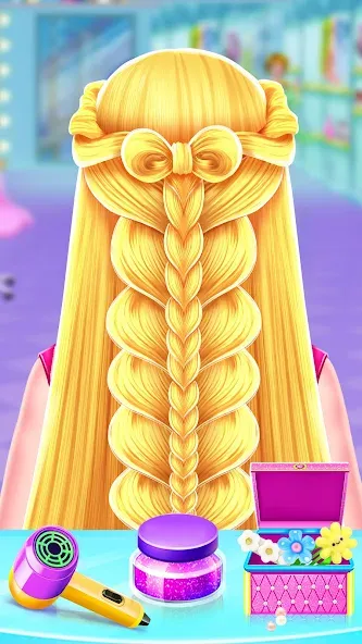 Braided Hair Salon Girls Games  [МОД Все открыто] Screenshot 1