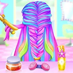 Взлом Braided Hair Salon Girls Games  [МОД Все открыто] - полная версия apk на Андроид