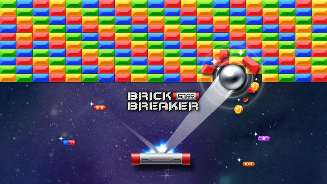 Brick Breaker Star: Space King  [МОД Много денег] Screenshot 1