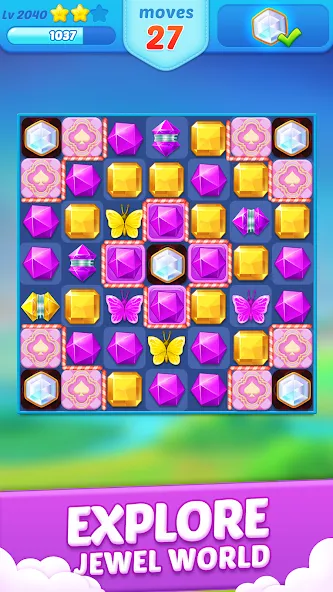 Jewel Crush™ - Match 3 Legend  [МОД Бесконечные монеты] Screenshot 4