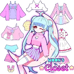 Скачать взлом Moon's Closet dress up game  [МОД Menu] - стабильная версия apk на Андроид