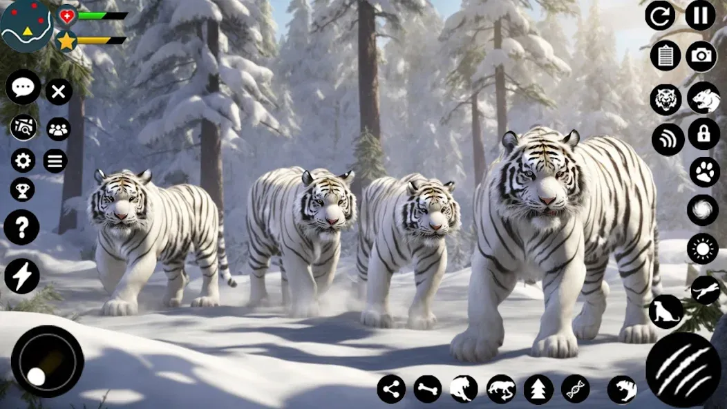 Arctic White Tiger Family Sim  [МОД Unlocked] Screenshot 4