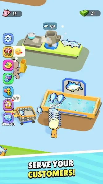 My Fish Mart: Idle Tycoon Game (Мой рыбный магазин)  [МОД Все открыто] Screenshot 2