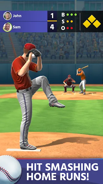 Baseball: Home Run Sports Game (Бейсбол)  [МОД Бесконечные монеты] Screenshot 2