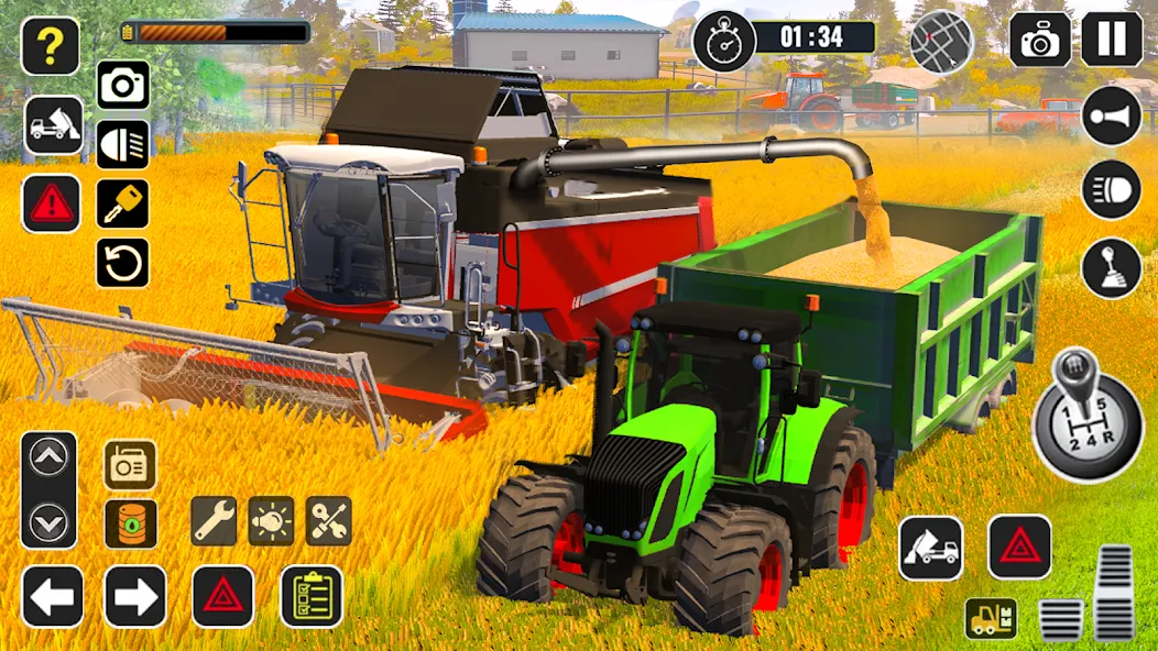 Tractor Farming Game Harvester  [МОД Menu] Screenshot 1