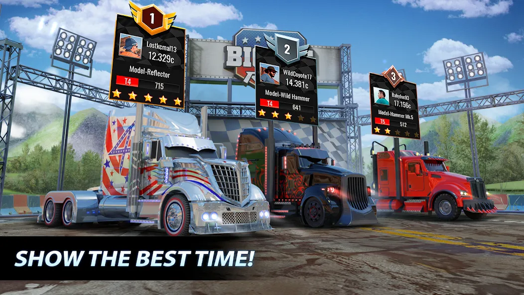 Big Rig Racing: Drag racing (Биг Риг Рейсинг)  [МОД Unlimited Money] Screenshot 3