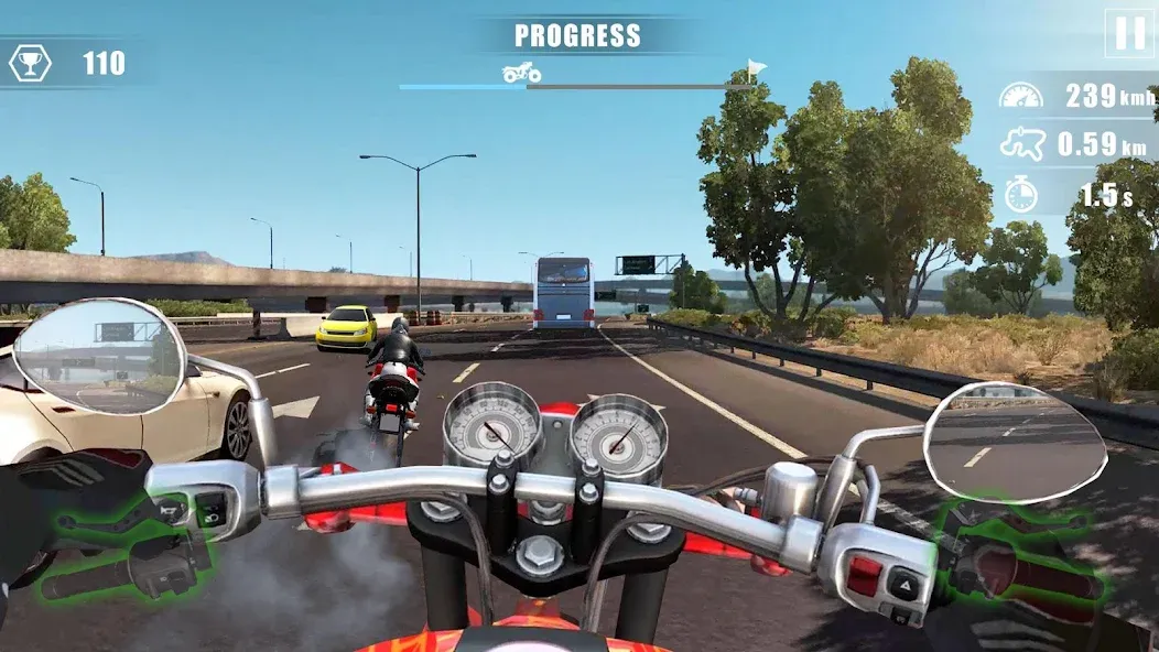 Moto Bike Race : Driving Car (Мото Байк Рейс)  [МОД Меню] Screenshot 3