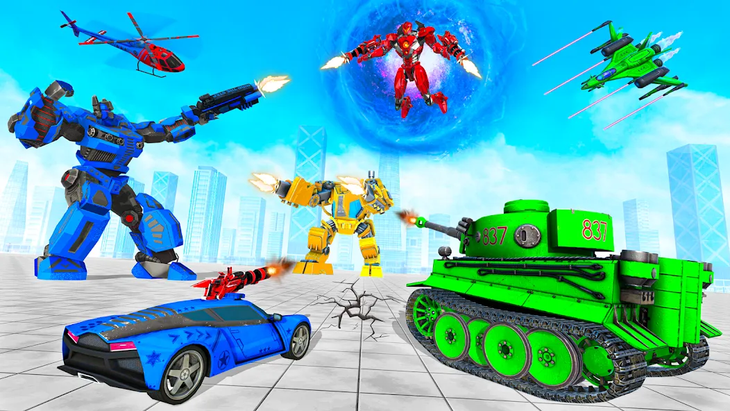 Tank Robot Game Army Games (армейский танк робот трансформационная игра)  [МОД Все открыто] Screenshot 3