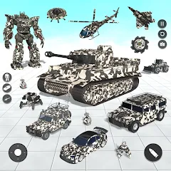 Взломанная Tank Robot Game Army Games (армейский танк робот трансформационная игра)  [МОД Все открыто] - последняя версия apk на Андроид