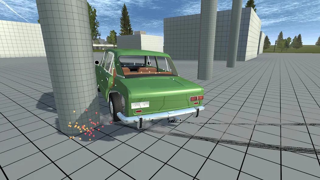 Simple Car Crash Physics Sim (Симулятор физики простого автомобильного столкновения)  [МОД Unlocked] Screenshot 1