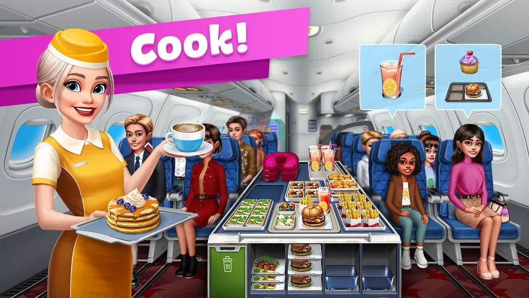 Airplane Chefs - Cooking Game (Эйрплейн Чефз)  [МОД Бесконечные деньги] Screenshot 1