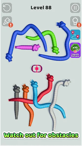 Tangled Snakes (Танглд Снейкс)  [МОД Много монет] Screenshot 3