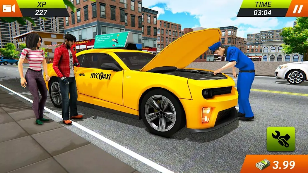 Modern Taxi Car Glory Driving  [МОД Бесконечные деньги] Screenshot 3