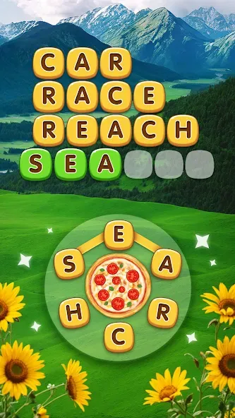 Word Pizza - Word Games  [МОД Бесконечные деньги] Screenshot 1