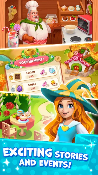 Candy Valley - Match 3 Puzzle  [МОД Много монет] Screenshot 2