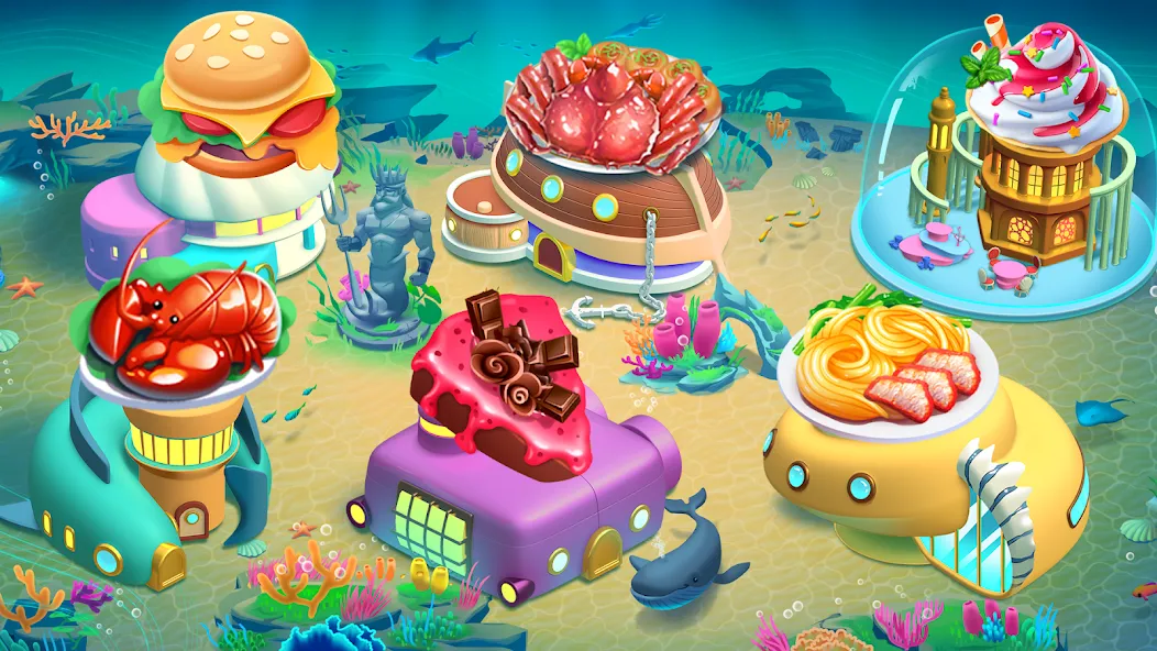 Cooking Aquarium - A Star Chef (Кукинг Аквариум)  [МОД Много денег] Screenshot 1