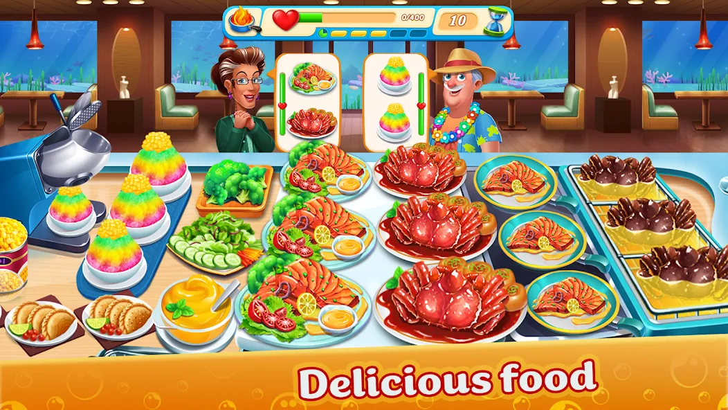 Cooking Aquarium - A Star Chef (Кукинг Аквариум)  [МОД Много денег] Screenshot 3