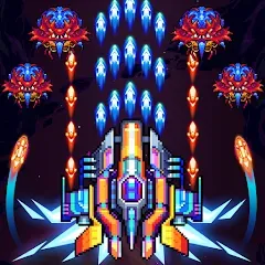 Взломанная Galaxiga Arcade Shooting Game (Галаксига)  [МОД Все открыто] - стабильная версия apk на Андроид