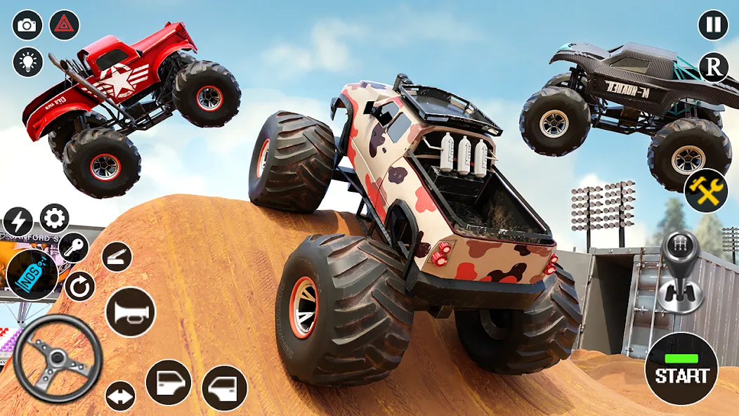 Fearless US Monster Truck Game (Фирлесс ЮЭС Монстер Трак Гейм)  [МОД Все открыто] Screenshot 3