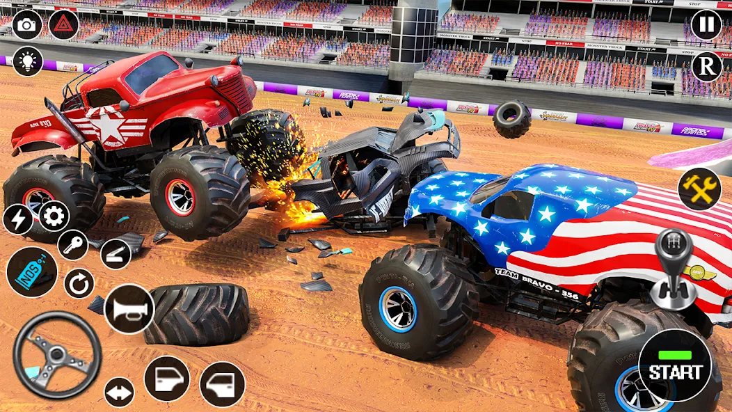 Fearless US Monster Truck Game (Фирлесс ЮЭС Монстер Трак Гейм)  [МОД Все открыто] Screenshot 4