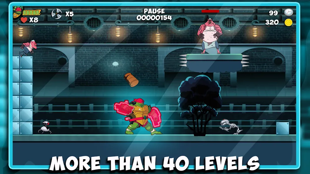 The turtle adventur ninja hero  [МОД Unlocked] Screenshot 3