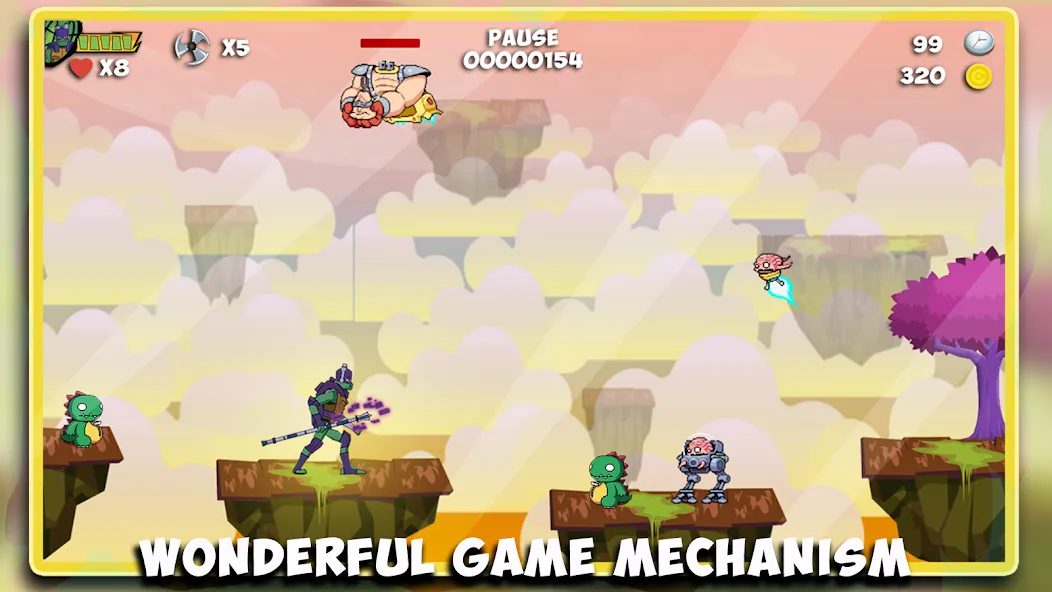 The turtle adventur ninja hero  [МОД Unlocked] Screenshot 4