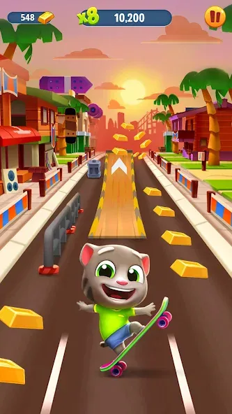 Talking Tom Gold Run  [МОД Много монет] Screenshot 1