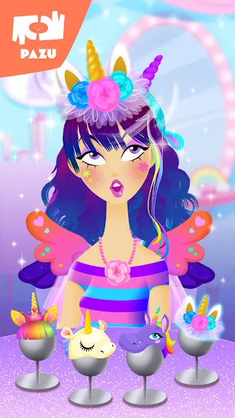 Girls Hair Salon Unicorn  [МОД Много денег] Screenshot 5