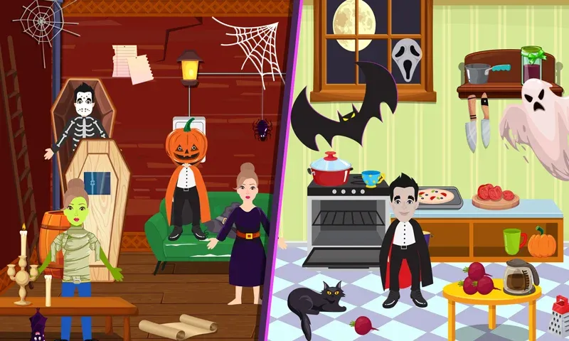 Pretend Play Halloween Party (Претендуй на Хэллоуинскую вечеринку)  [МОД Меню] Screenshot 4