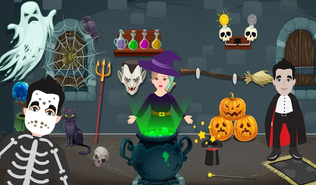 Pretend Play Halloween Party (Претендуй на Хэллоуинскую вечеринку)  [МОД Меню] Screenshot 5