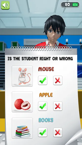 Anime School Teacher Simulator  [МОД Бесконечные монеты] Screenshot 2