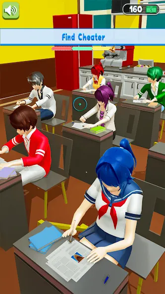 Anime School Teacher Simulator  [МОД Бесконечные монеты] Screenshot 4