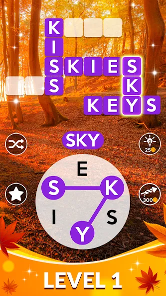 Wordscapes (Вордскейпс)  [МОД Бесконечные монеты] Screenshot 1