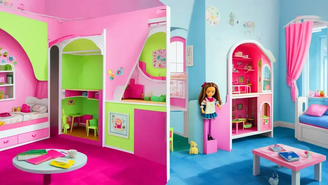 Doll House Design: Girl Games (Долл Хаус Дизайн)  [МОД Меню] Screenshot 1