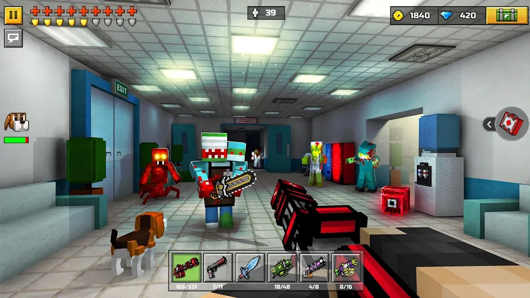 Pixel Gun 3D - FPS Shooter (Пиксельный пистолет 3Д)  [МОД Много монет] Screenshot 4