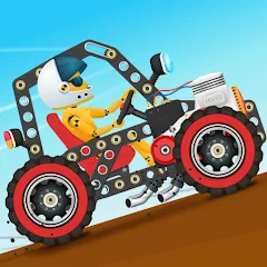 Скачать взломанную Car Builder & Racing for Kids  [МОД Много монет] - стабильная версия apk на Андроид