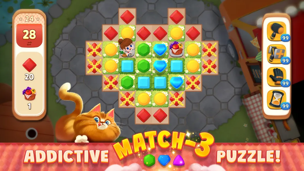 Delish Match : Match3 & Design (Делиш Матч)  [МОД Бесконечные деньги] Screenshot 1