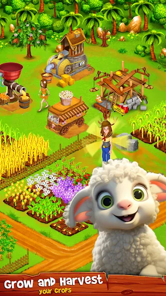 Country Valley Farming Game (Парадайз Хей Фарм Айленд)  [МОД Unlocked] Screenshot 1